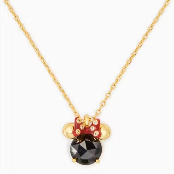 kate spade Jewelry - Disney X Kate Spade | Minnie Mouse Pendant Necklace Gold Black and Red